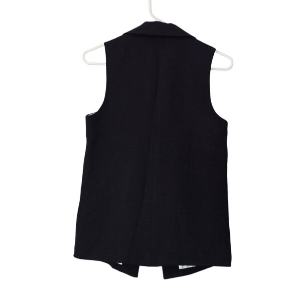 Tulléa Black One Button Collared Vest with Pockets Size Medium - Picture 7 of 7